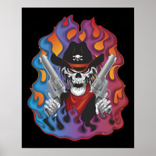 Póster Skull fora da lei