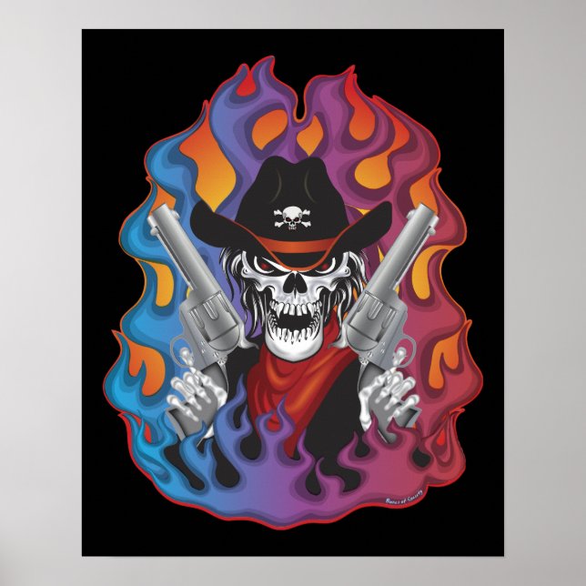 Póster Skull fora da lei (Frente)