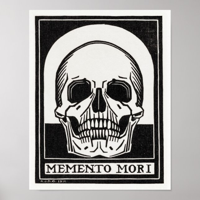 Poster Skull Memento Mori por Julie de Graag (Frente)