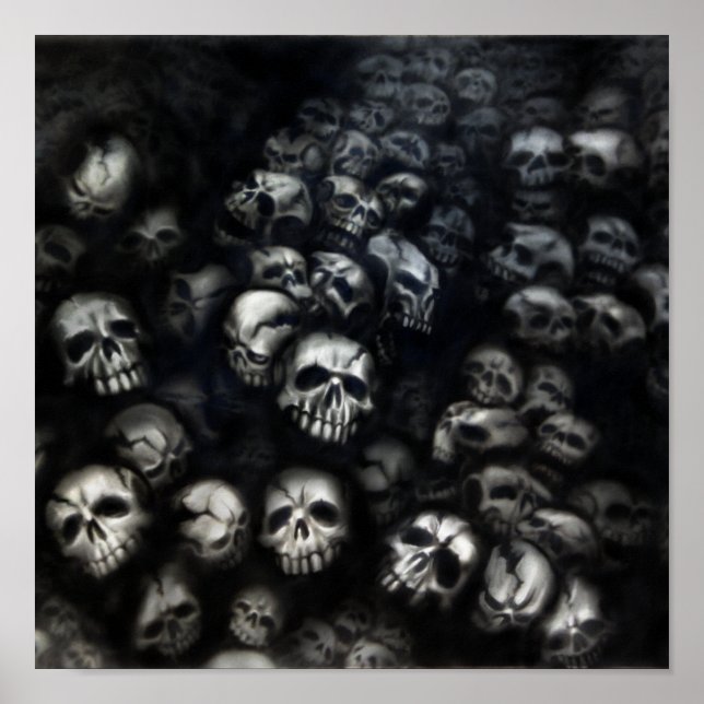 Poster Skulls Leinwand (Frente)