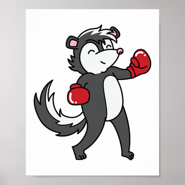 Poster Skunk faz boxing (Frente)