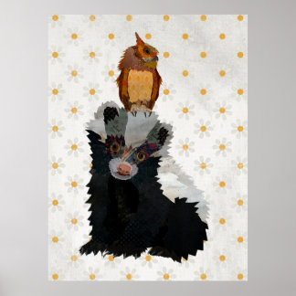 POSTER SKUNK & OWL