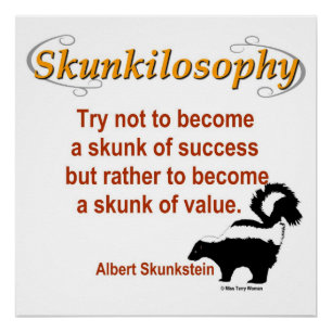Póster Skunkilosophy: Jaritataca do valor