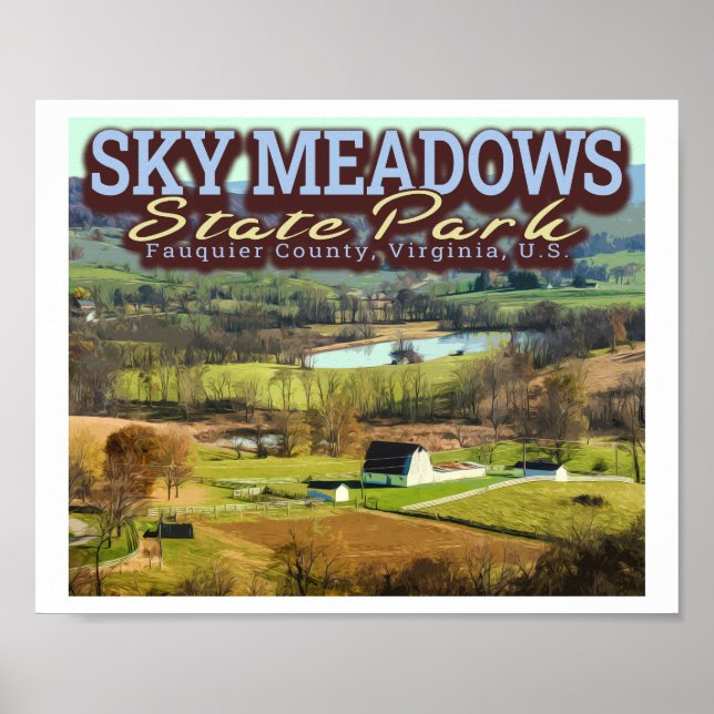 POSTER SKY MEADOWS - VIRGINIA (Frente)