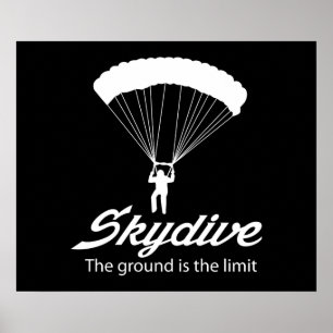 Póster Skydive a terra é o limite
