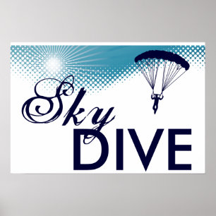 Poster skydive alto céu