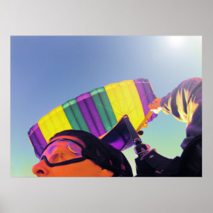 Póster skydiver perfeito da foto