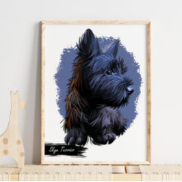 Poster Skye Terrier Dog Portrait | Retrato Pet