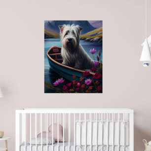 Poster Skye Terrier em uma Canoa: Uma Aventura Cênica