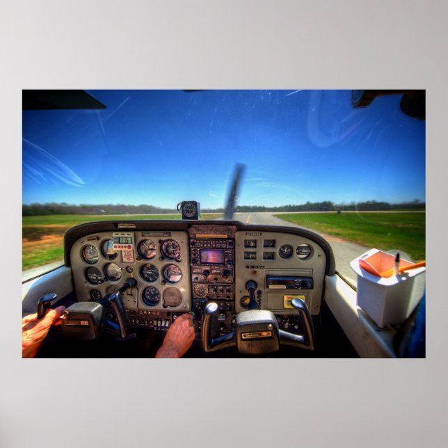 Póster Skyhawk Cockpit em HDR (Frente)