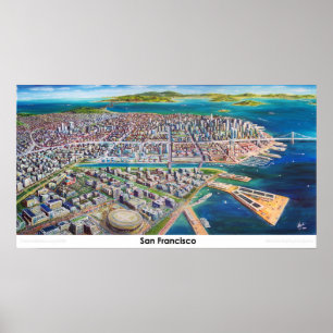 Póster Skyline 2030 de San Francisco