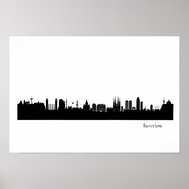 Poster Skyline Barcelona (Frente)