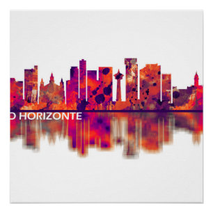 Póster Skyline Belo Horizonte