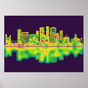 Poster Skyline Binghamton Nova York