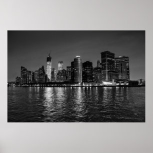 Póster Skyline bonita de Manhattan da Nova Iorque