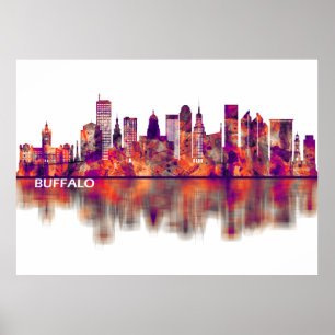 Poster Skyline Buffalo Nova York