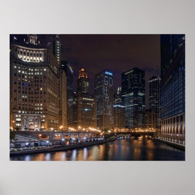 Poster Skyline Chicago (Frente)