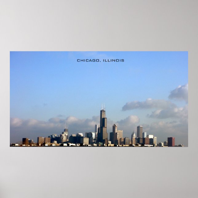 Poster Skyline Chicago (Frente)