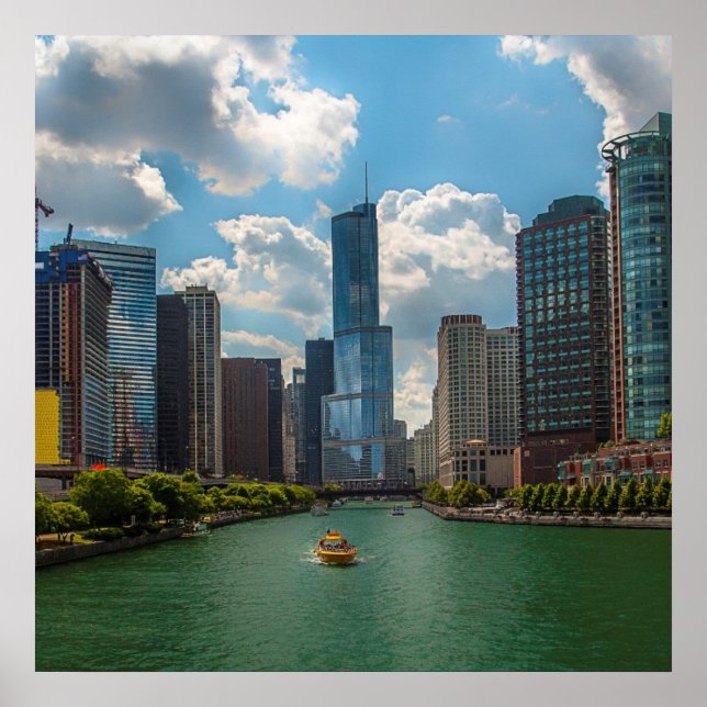 Póster Skyline Chicago (Frente)