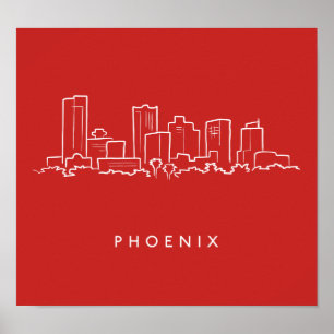 Poster Skyline da arizona de Phoenix
