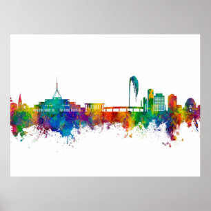 Poster Skyline da Austrália de Camberra