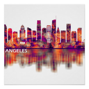 Póster Skyline da Califórnia em Los Angeles