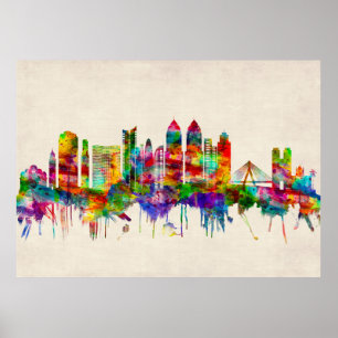 Poster Skyline da Índia Mumbai