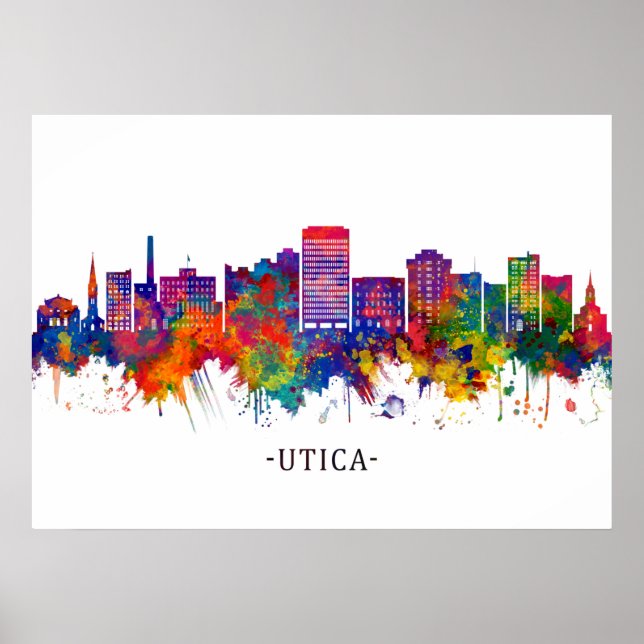 Poster Skyline da Utica Nova York (Frente)