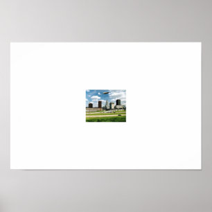 Póster Skyline de Akron Ohio