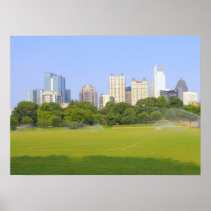 Póster Skyline de Atlanta do parque de Piedmont