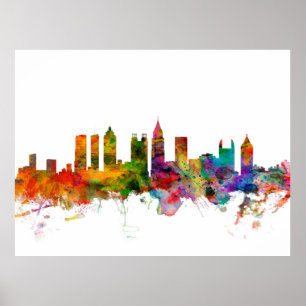 Poster Skyline de Atlanta Geórgia