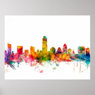 Póster Skyline de Austin Texas