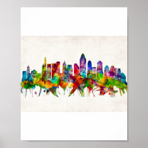 Poster Skyline de Cincinnati Ohio