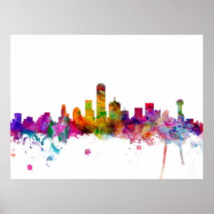 Poster Skyline de Dallas Texas