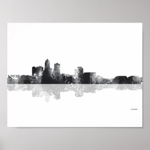 PÓSTER SKYLINE DE DES MOINES, IOWA