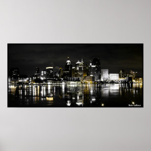 Póster Skyline de Detroit