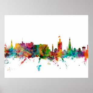 Poster Skyline de Edimburgo Scotland