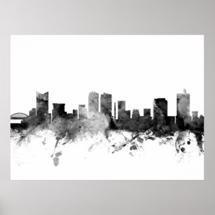 Póster Skyline de Fort Worth Texas