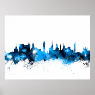 Póster Skyline de Glasgow Scotland