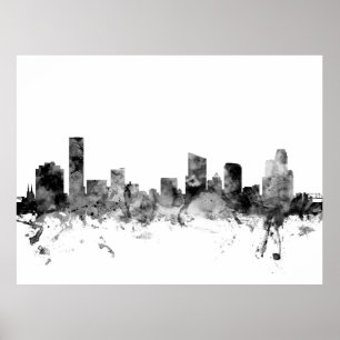 Poster Skyline de Grand Rapids Michigan