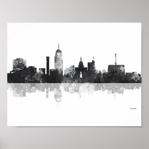 PÓSTER SKYLINE DE LANSING, MICHIGAN