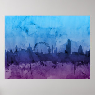 Póster Skyline de Londres Inglaterra