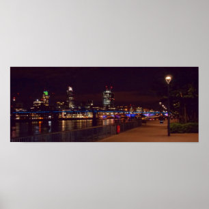 Póster Skyline de Londres & ponte do milênio