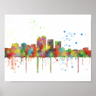 PÓSTER SKYLINE DE LOUISVILLE, KENTUCKY