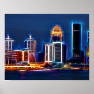 Póster Skyline de Louisville KY