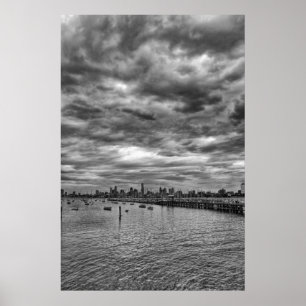 Póster Skyline de Melbourne de St. Kilda