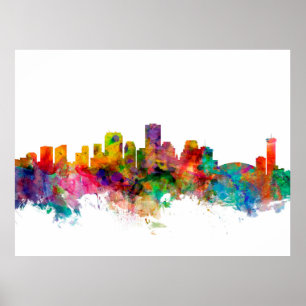 Póster Skyline de Nova Orleães Louisiana