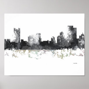 PÓSTER SKYLINE DE PITTSBURGH PENSILVÂNIA
