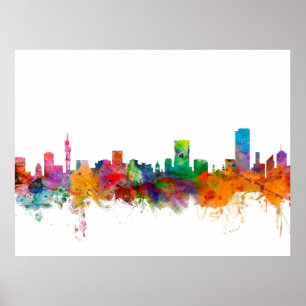 Poster Skyline de Pretoria África do Sul