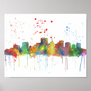 PÓSTER SKYLINE DE RICHMOND VIRGÍNIA